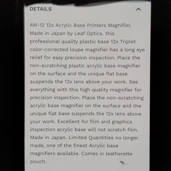 Acrylic Base Printers Magnifier - Picture 7 of 7
